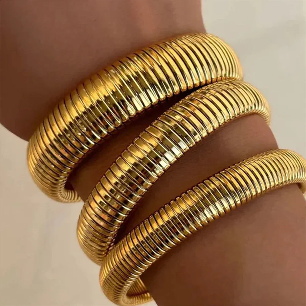 18k Chunky Snake Bracelet