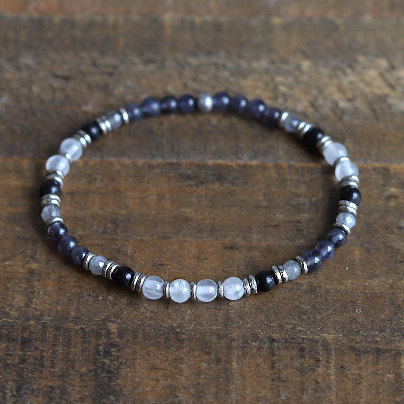 "Miracles" Selenite and Shungite Delicate Bracelet