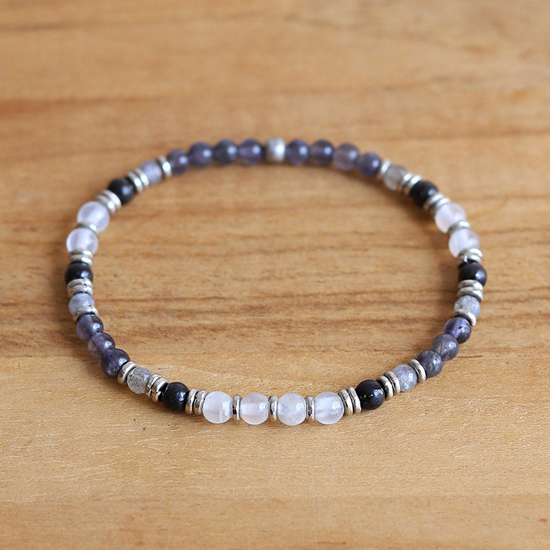 "Miracles" Selenite and Shungite Delicate Bracelet