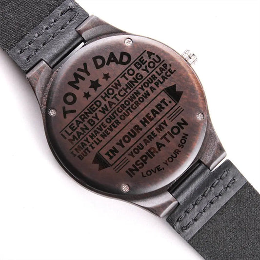 To My Dad Engraved Wooden Watch | Gift For Dad From Son I Father's Day Gift - Ever Trendy Essentials