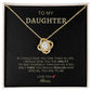 To My Daughter | I Love You - Love Knot Necklace - Ever Trendy Essentials
