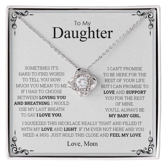 To My Daughter | I Love You - Love Knot Necklace - Ever Trendy Essentials