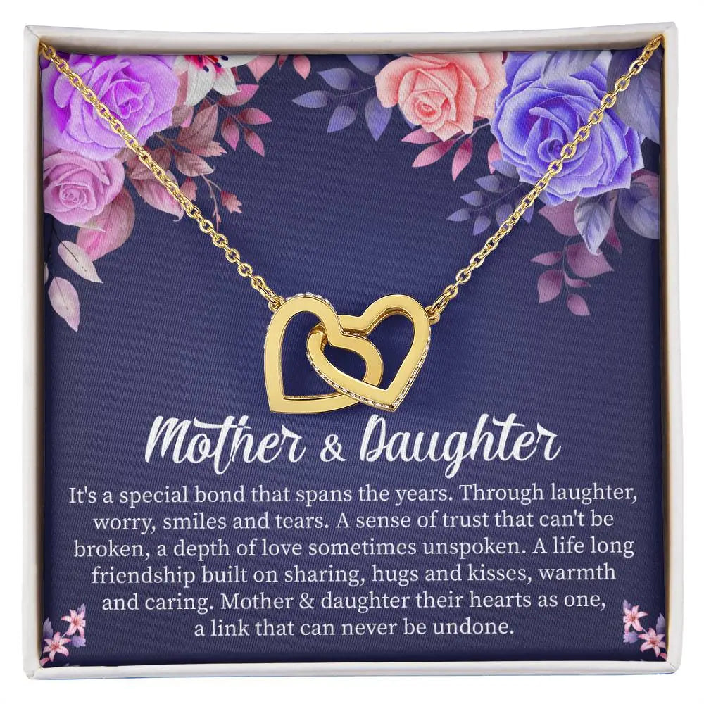 Mother Daughter I Necklace with Message Card and Gift Box - Ever Trendy Essentials