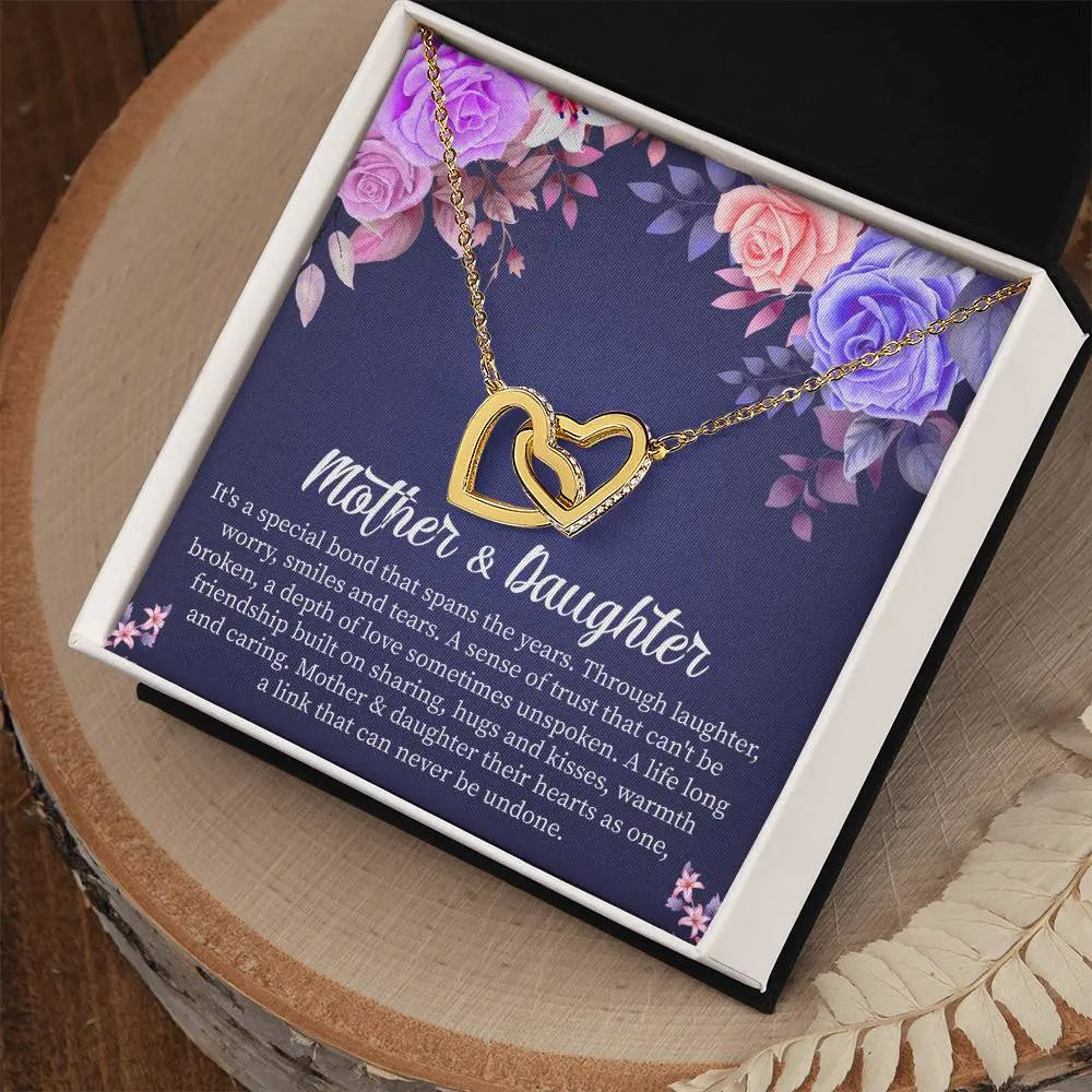 Mother Daughter I Necklace with Message Card and Gift Box - Ever Trendy Essentials