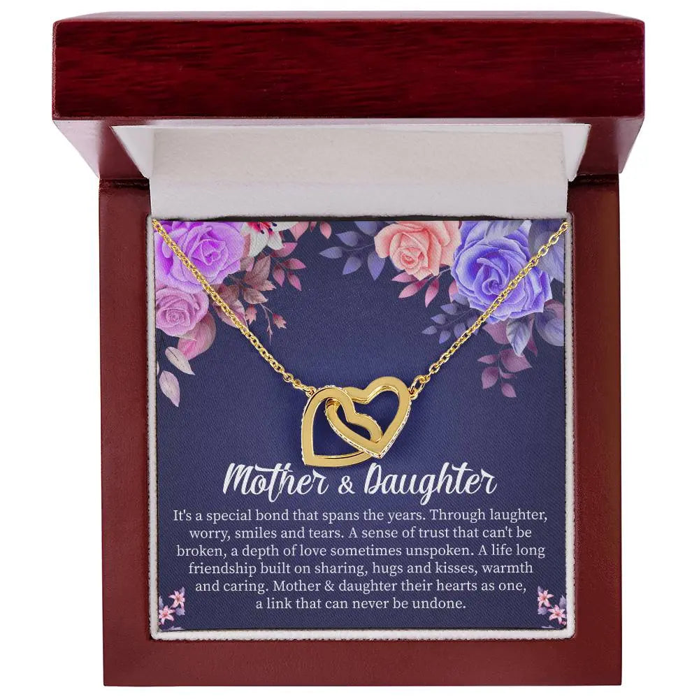 Mother Daughter I Necklace with Message Card and Gift Box - Ever Trendy Essentials