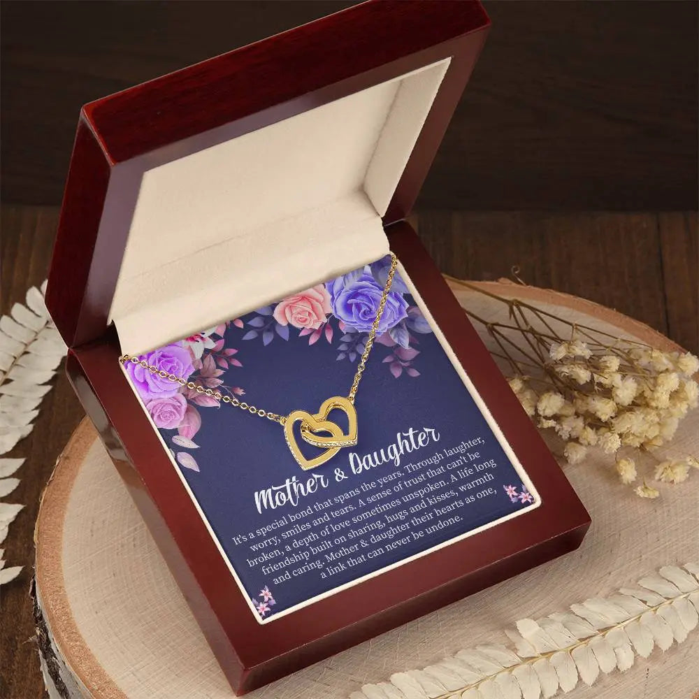 Mother Daughter I Necklace with Message Card and Gift Box - Ever Trendy Essentials