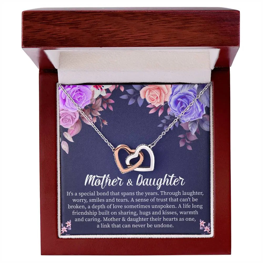 Mother Daughter I Necklace with Message Card and Gift Box - Ever Trendy Essentials