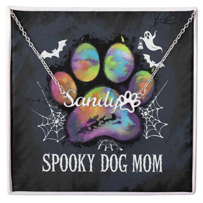 Dog Mom Pendant I Halloween I Custom Name Necklace - Ever Trendy Essentials