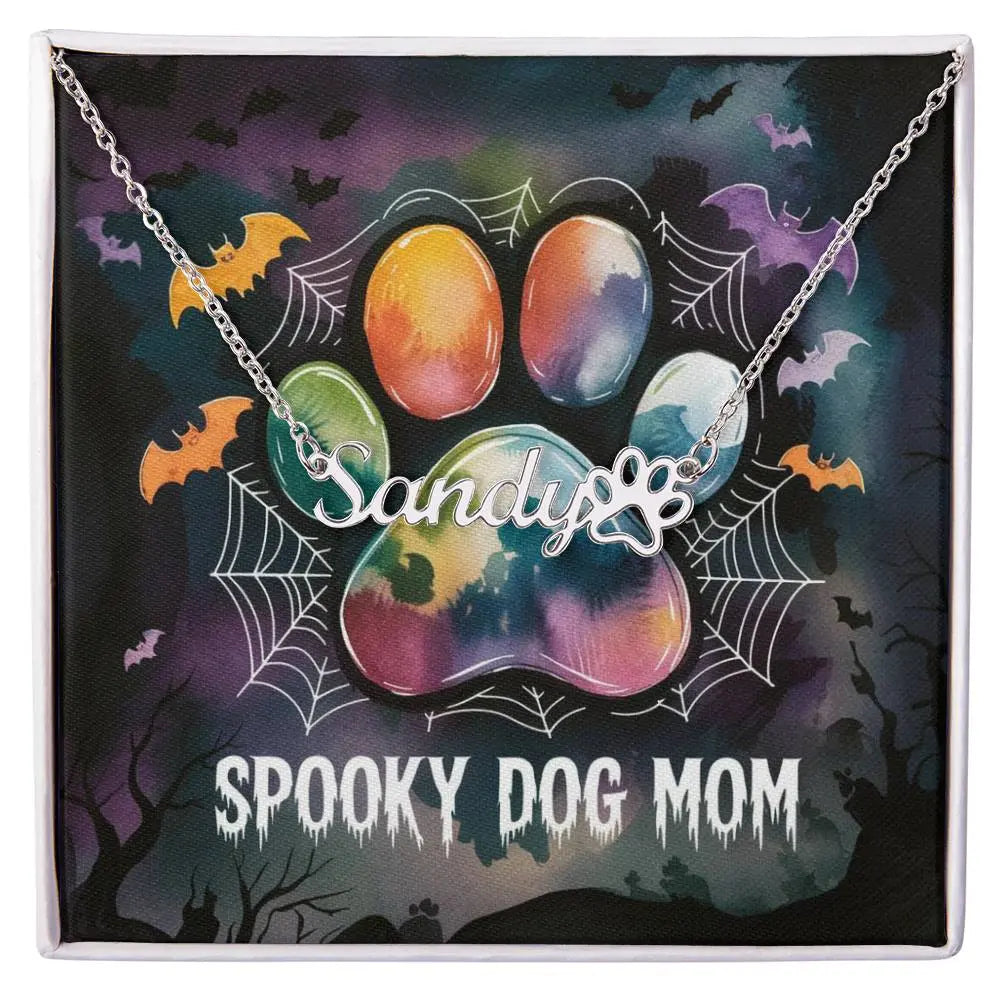 Dog Mom Jewelry I Halloween I Custom Name Necklace - Ever Trendy Essentials