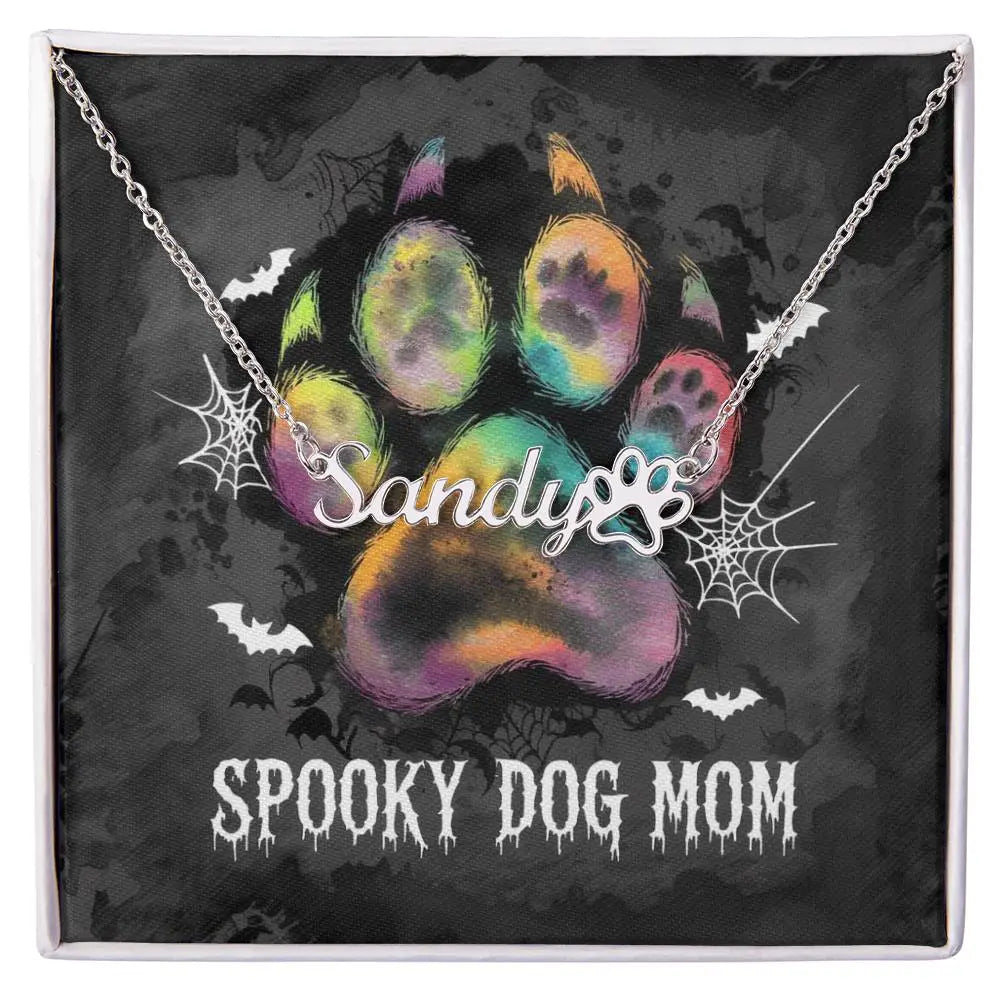 Dog Mom Necklace I Halloween I Custom Name Necklace - Ever Trendy Essentials