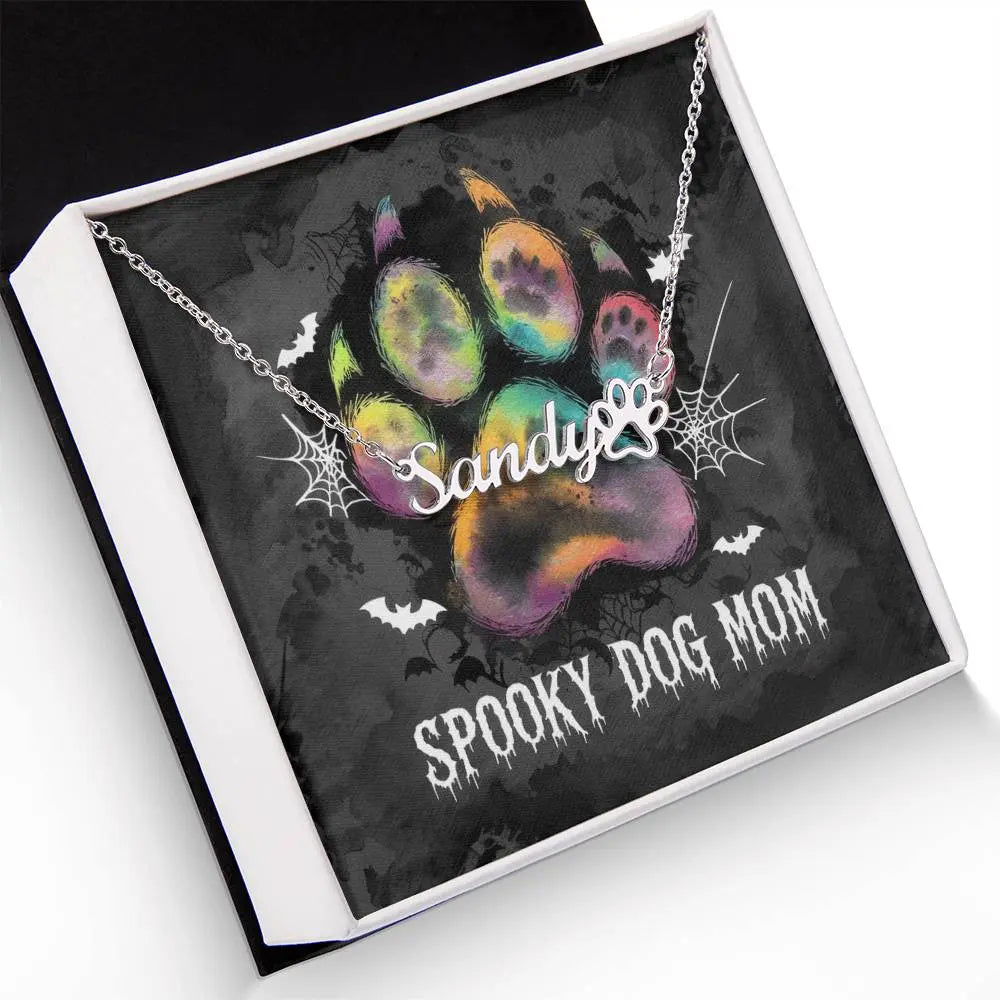 Dog Mom Necklace I Halloween I Custom Name Necklace - Ever Trendy Essentials