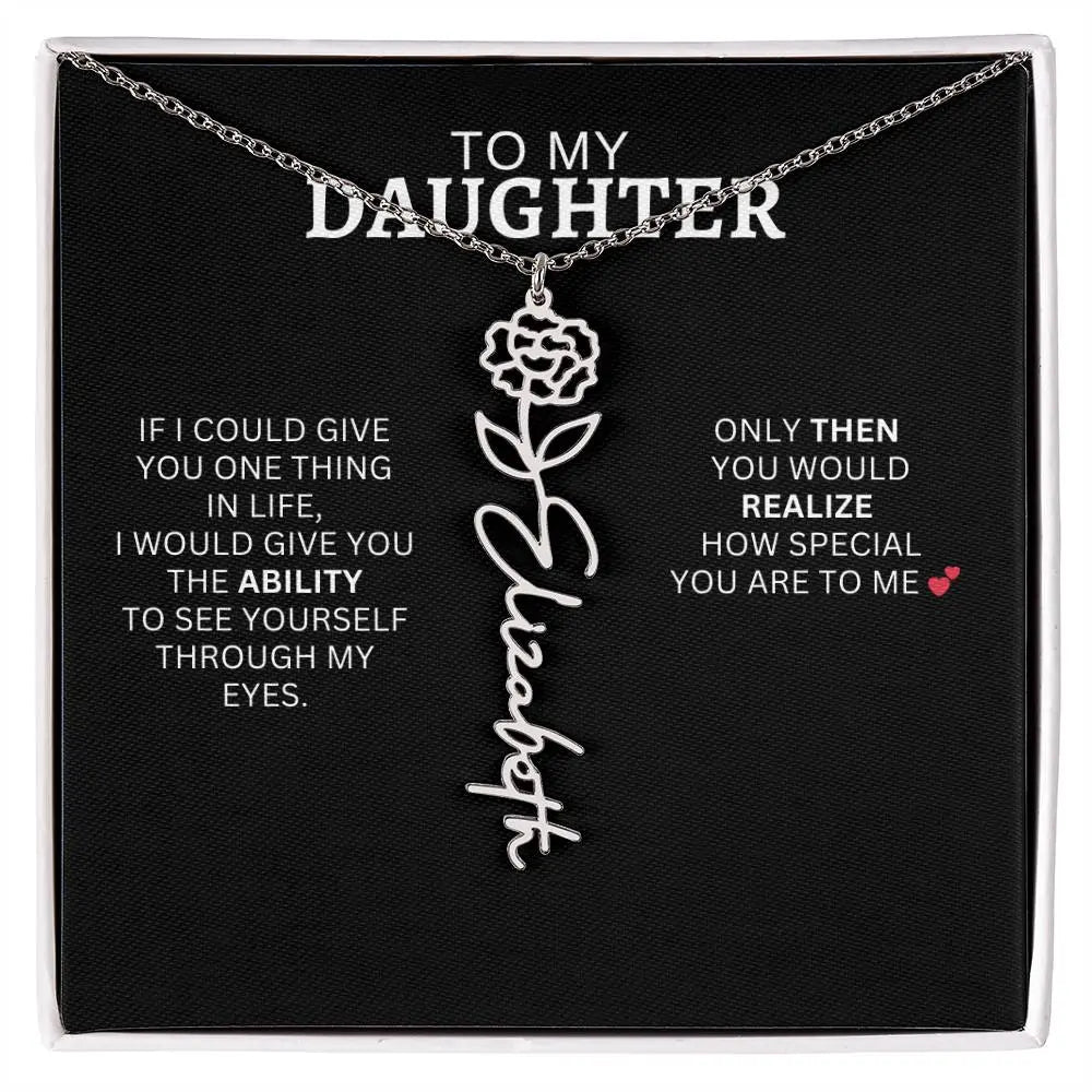 To My Daughter | I Love You - Birth Necklace - Ever Trendy Essentials