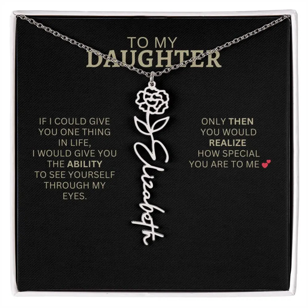 To My Daughter | I Love You - Birth Necklace - Ever Trendy Essentials