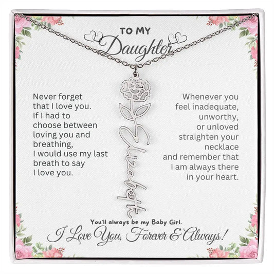 To My Daughter I Birthday Gift I Christmas Present I Birth Necklace I Name Necklace - Ever Trendy Essentials