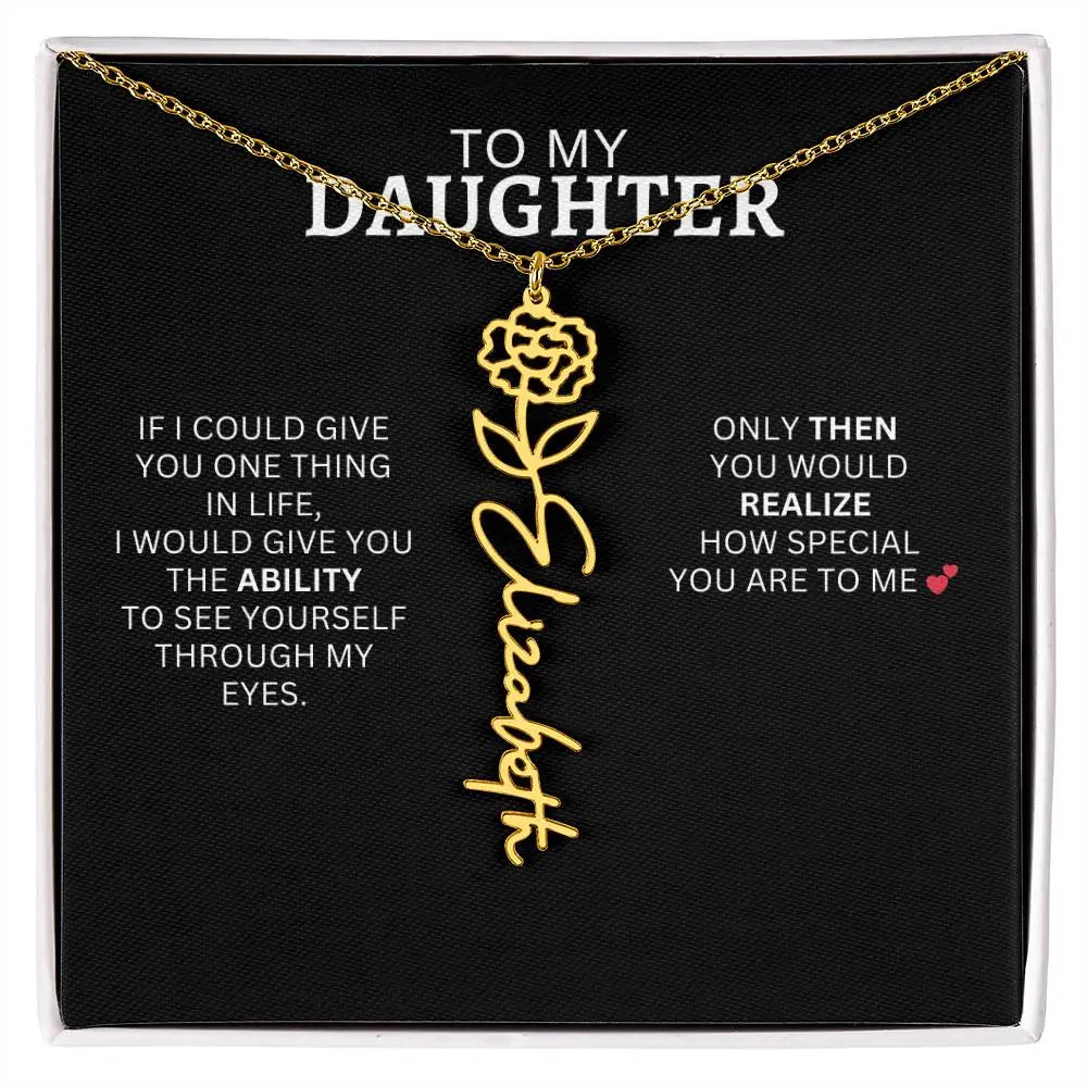 To My Daughter | I Love You - Birth Necklace - Ever Trendy Essentials