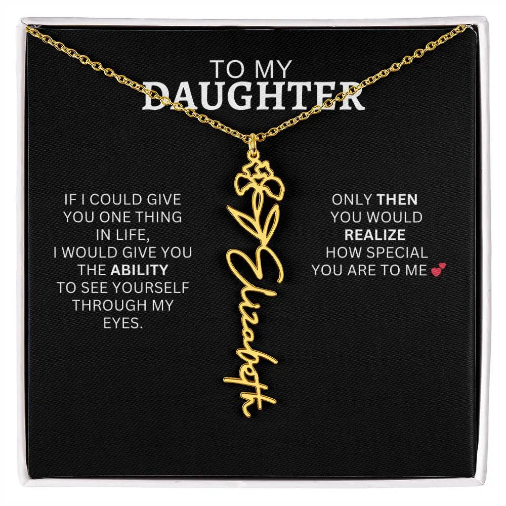 To My Daughter | I Love You - Birth Necklace - Ever Trendy Essentials