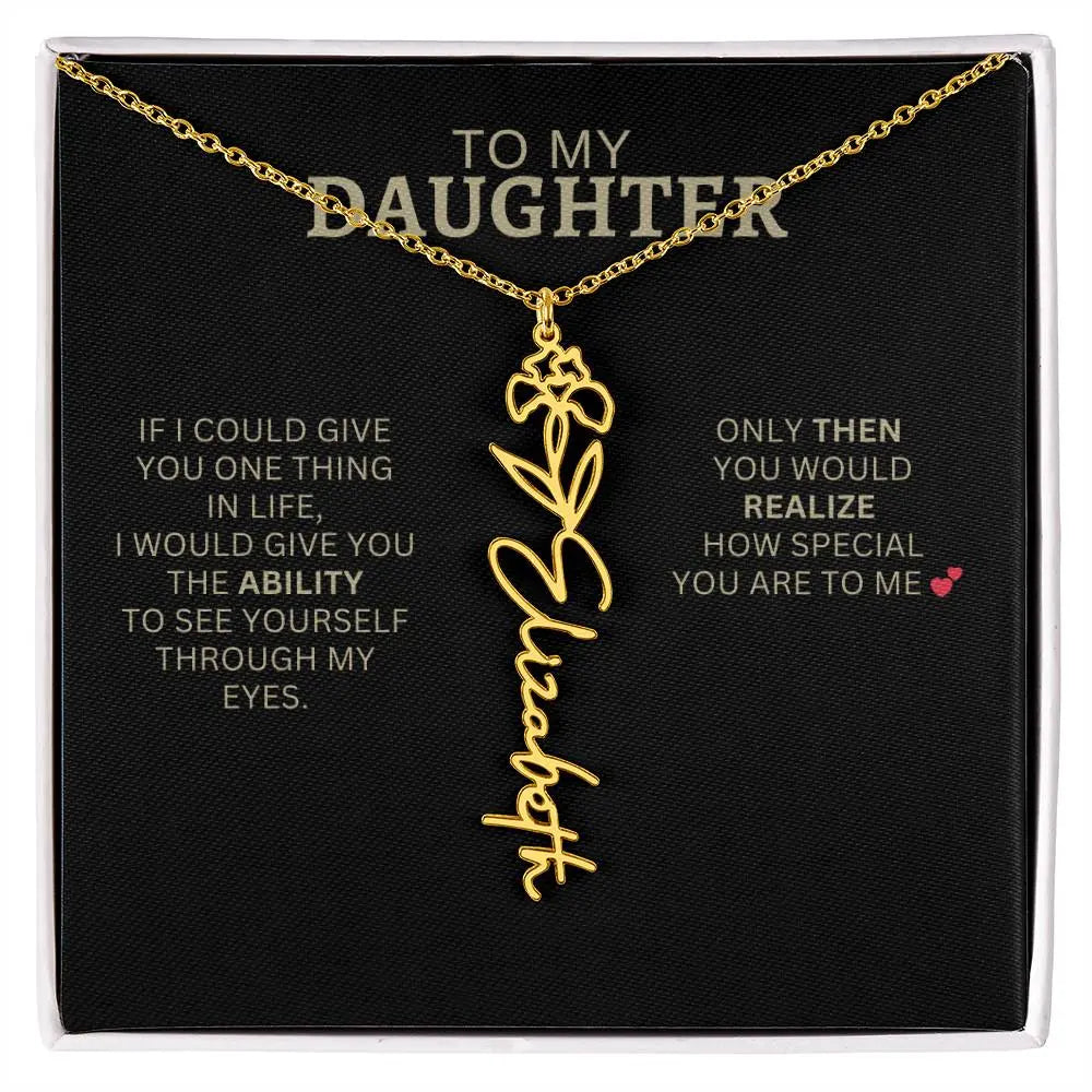 To My Daughter | I Love You - Birth Necklace - Ever Trendy Essentials