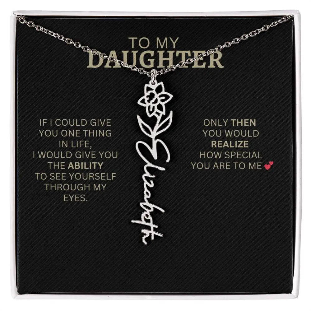 To My Daughter | I Love You - Birth Necklace - Ever Trendy Essentials