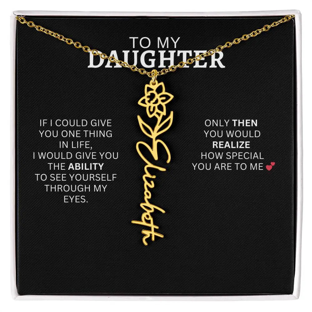 To My Daughter | I Love You - Birth Necklace - Ever Trendy Essentials