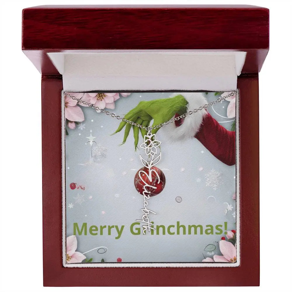 Grinch Wife Necklace | Christmas Jewelry Gift for Her 