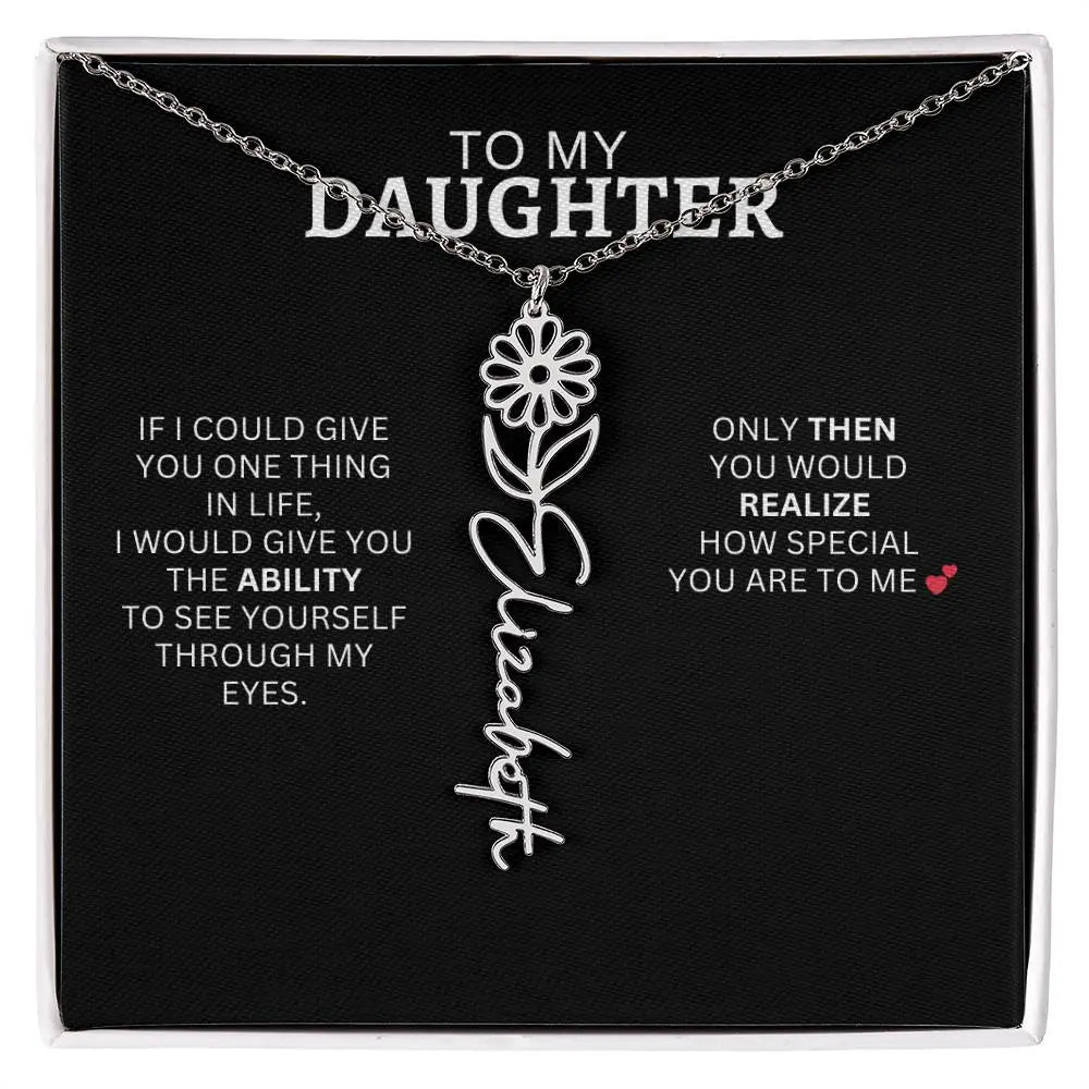 To My Daughter | I Love You - Birth Necklace - Ever Trendy Essentials