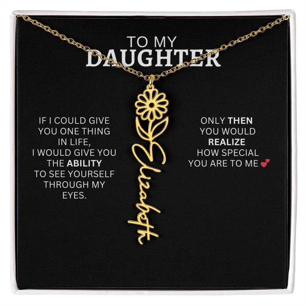 To My Daughter | I Love You - Birth Necklace - Ever Trendy Essentials