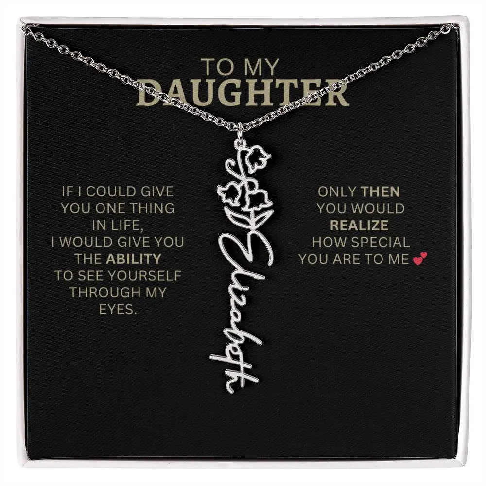 To My Daughter | I Love You - Birth Necklace - Ever Trendy Essentials