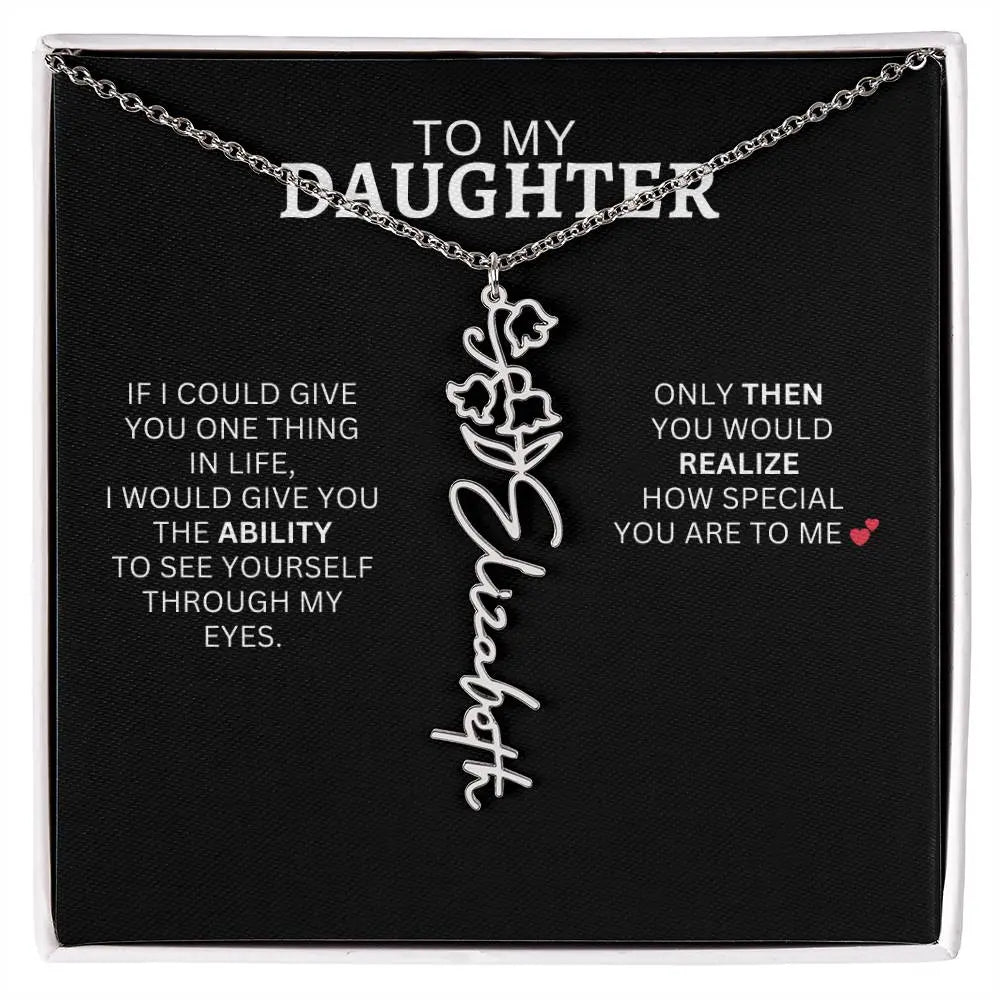 To My Daughter | I Love You - Birth Necklace - Ever Trendy Essentials