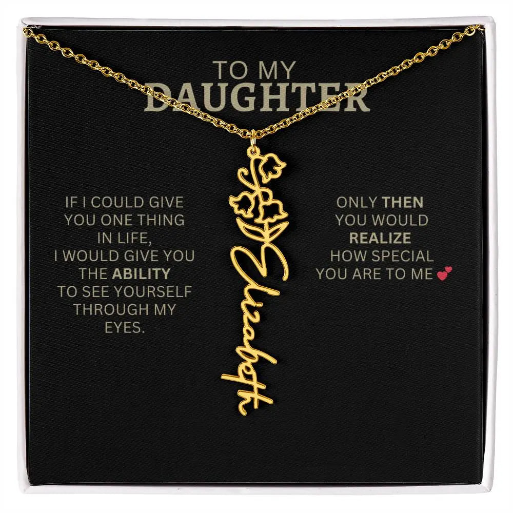 To My Daughter | I Love You - Birth Necklace - Ever Trendy Essentials