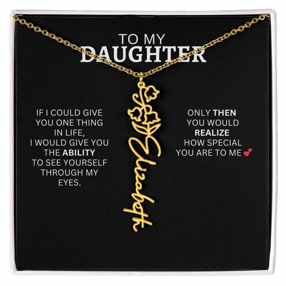 To My Daughter | I Love You - Birth Necklace - Ever Trendy Essentials