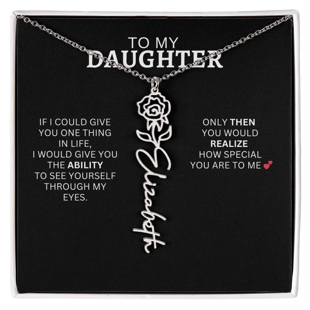 To My Daughter | I Love You - Birth Necklace - Ever Trendy Essentials