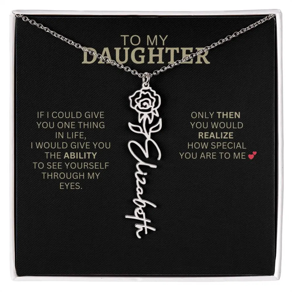 To My Daughter | I Love You - Birth Necklace - Ever Trendy Essentials