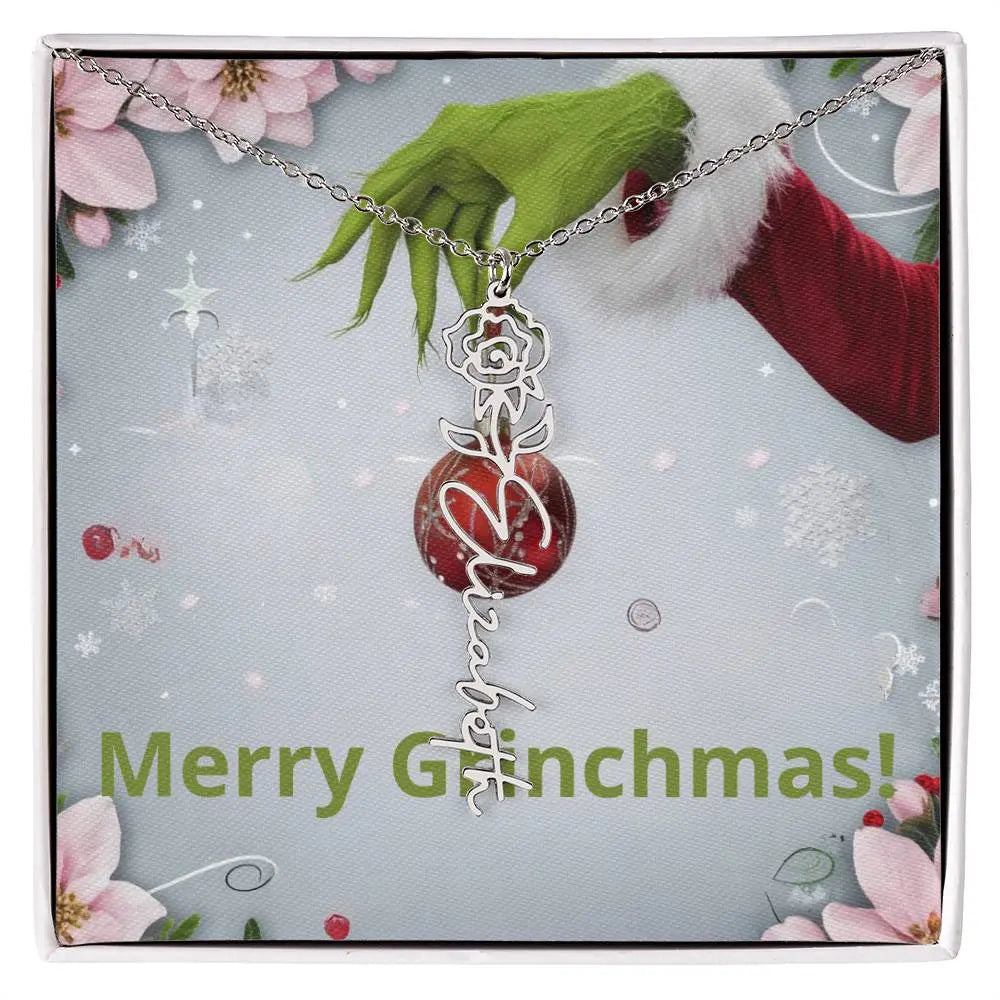 Grinch Wife Necklace | Christmas Jewelry Gift for Her 