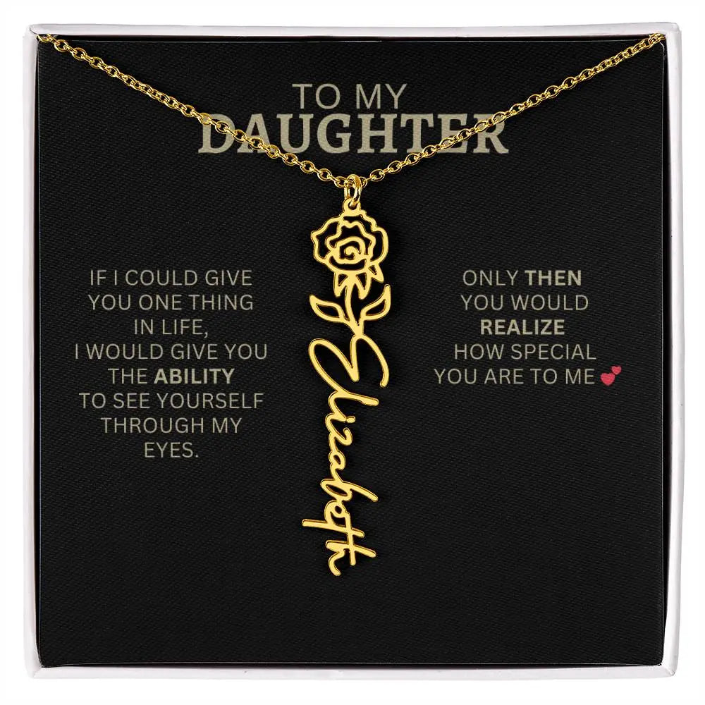 To My Daughter | I Love You - Birth Necklace - Ever Trendy Essentials