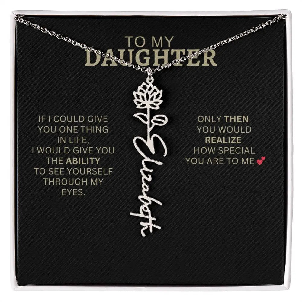 To My Daughter | I Love You - Birth Necklace - Ever Trendy Essentials