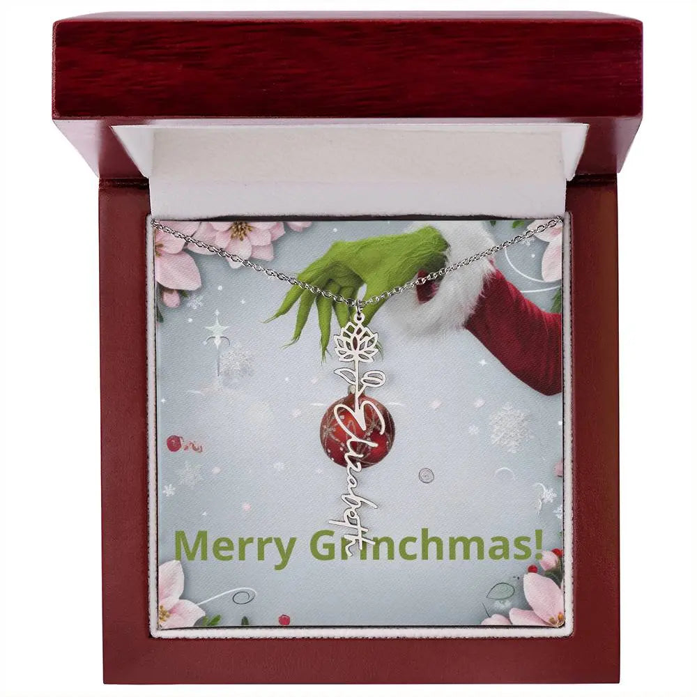 Grinch Wife Necklace | Christmas Jewelry Gift for Her 