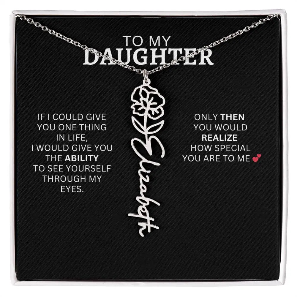 To My Daughter | I Love You - Birth Necklace - Ever Trendy Essentials