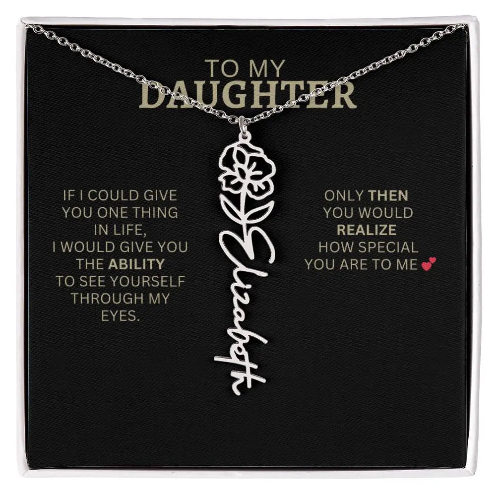 To My Daughter | I Love You - Birth Necklace - Ever Trendy Essentials