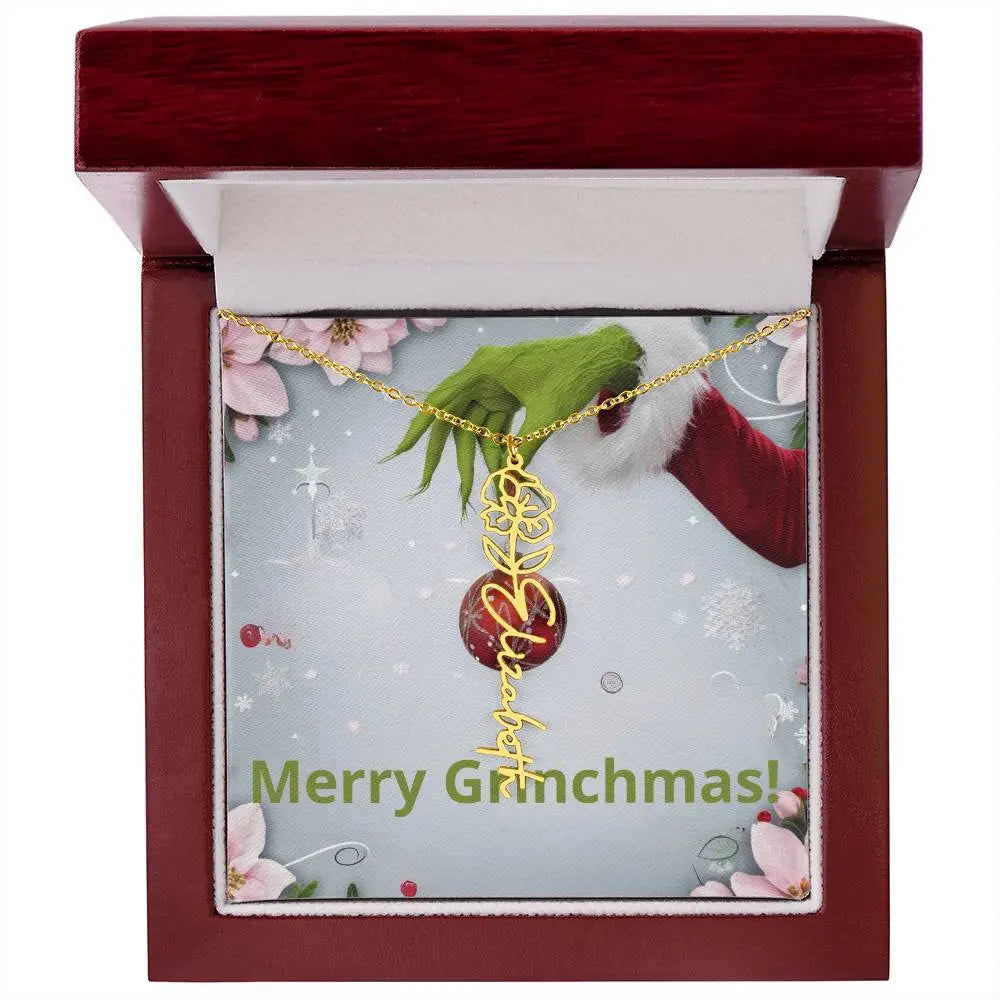 Grinch Wife Necklace | Christmas Jewelry Gift for Her 