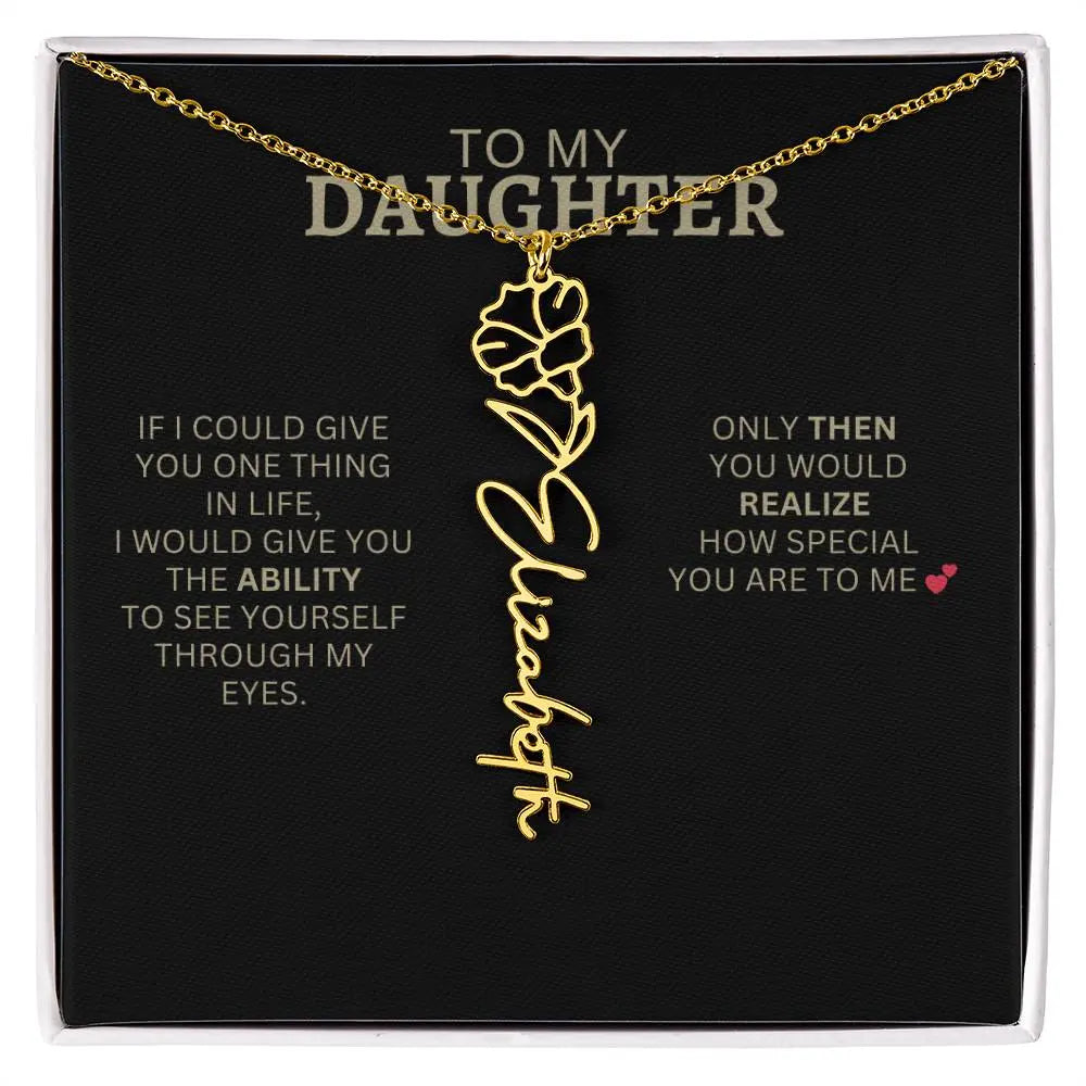 To My Daughter | I Love You - Birth Necklace - Ever Trendy Essentials