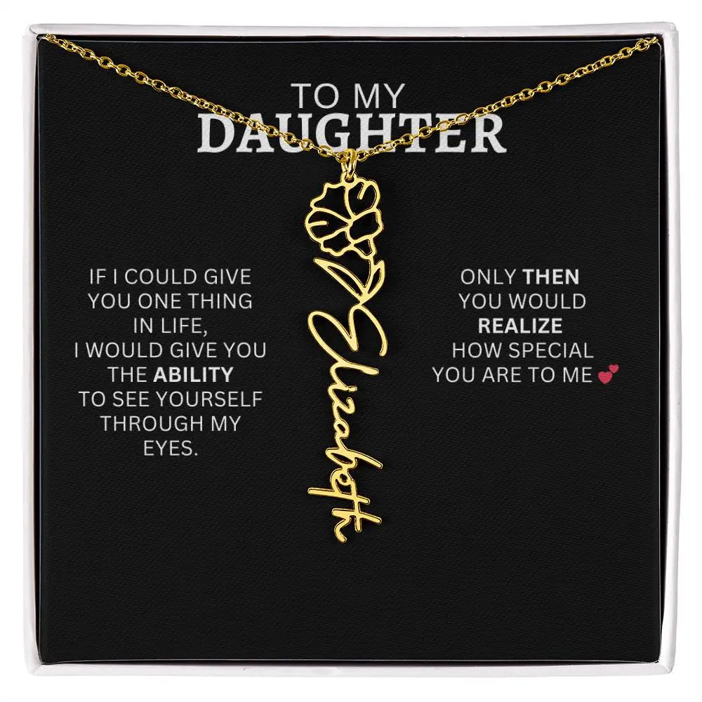 To My Daughter | I Love You - Birth Necklace - Ever Trendy Essentials