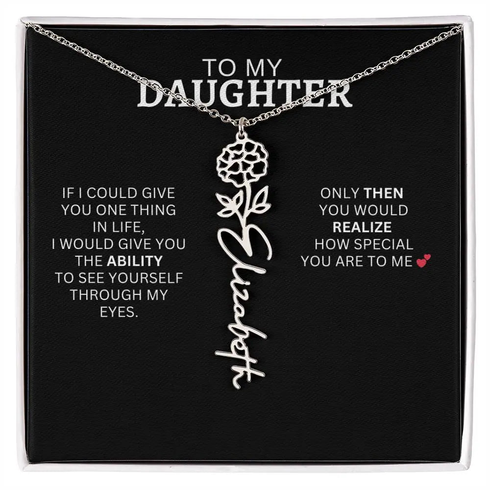 To My Daughter | I Love You - Birth Necklace - Ever Trendy Essentials