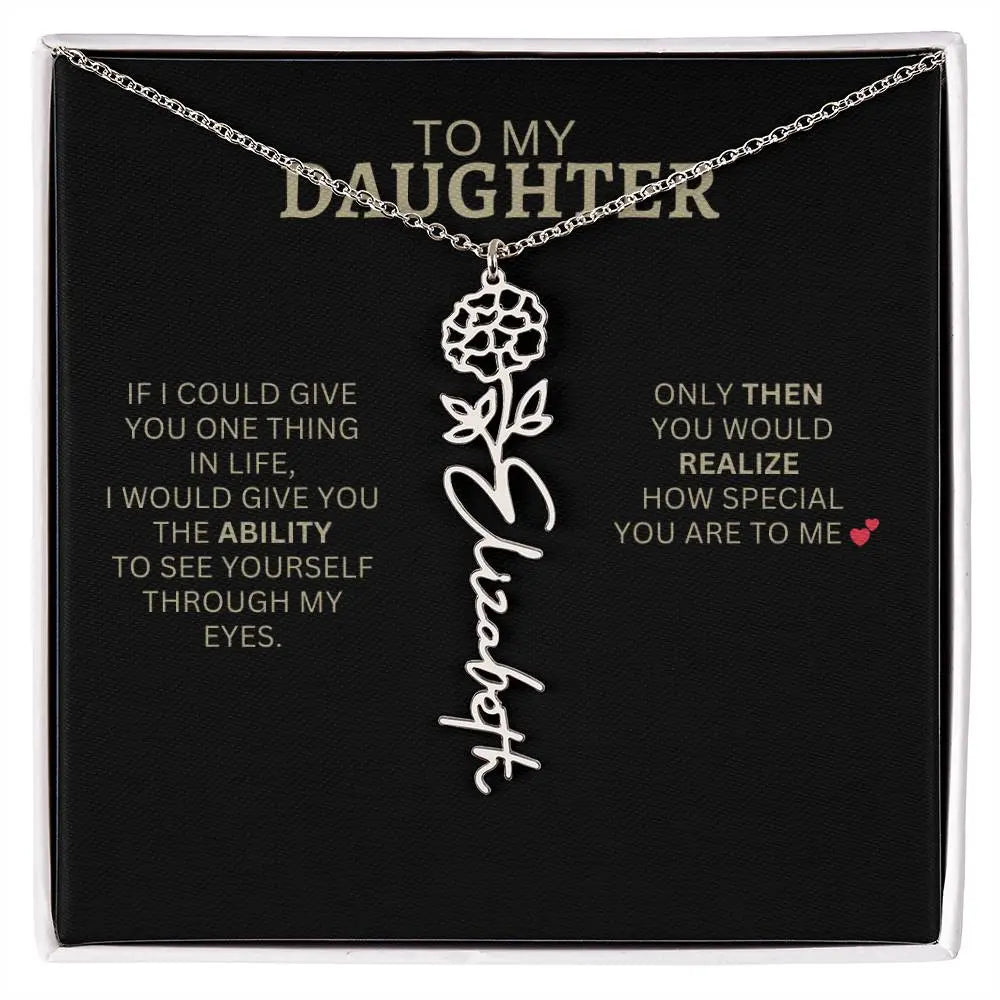 To My Daughter | I Love You - Birth Necklace - Ever Trendy Essentials