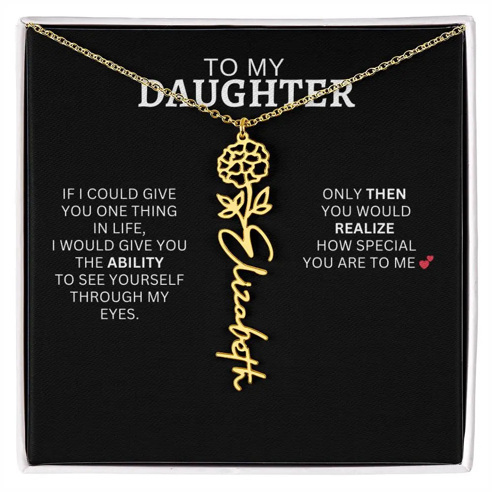 To My Daughter | I Love You - Birth Necklace - Ever Trendy Essentials