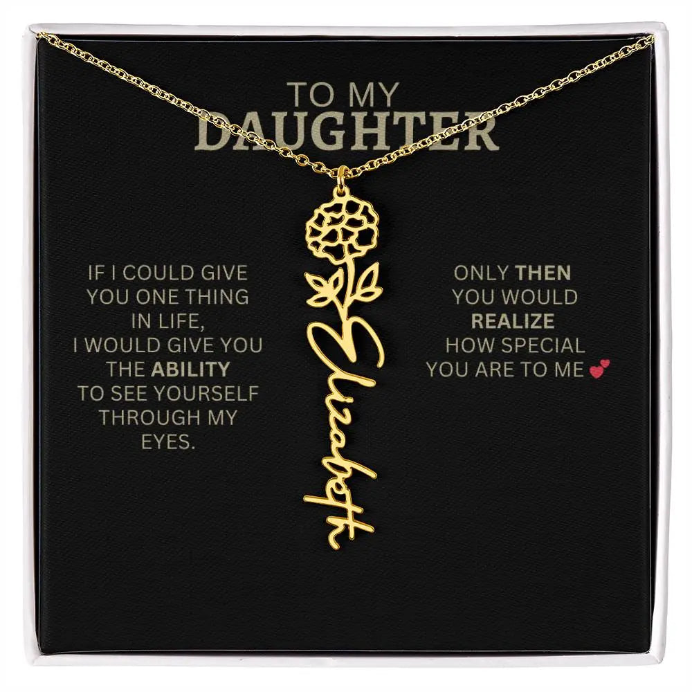 To My Daughter | I Love You - Birth Necklace - Ever Trendy Essentials