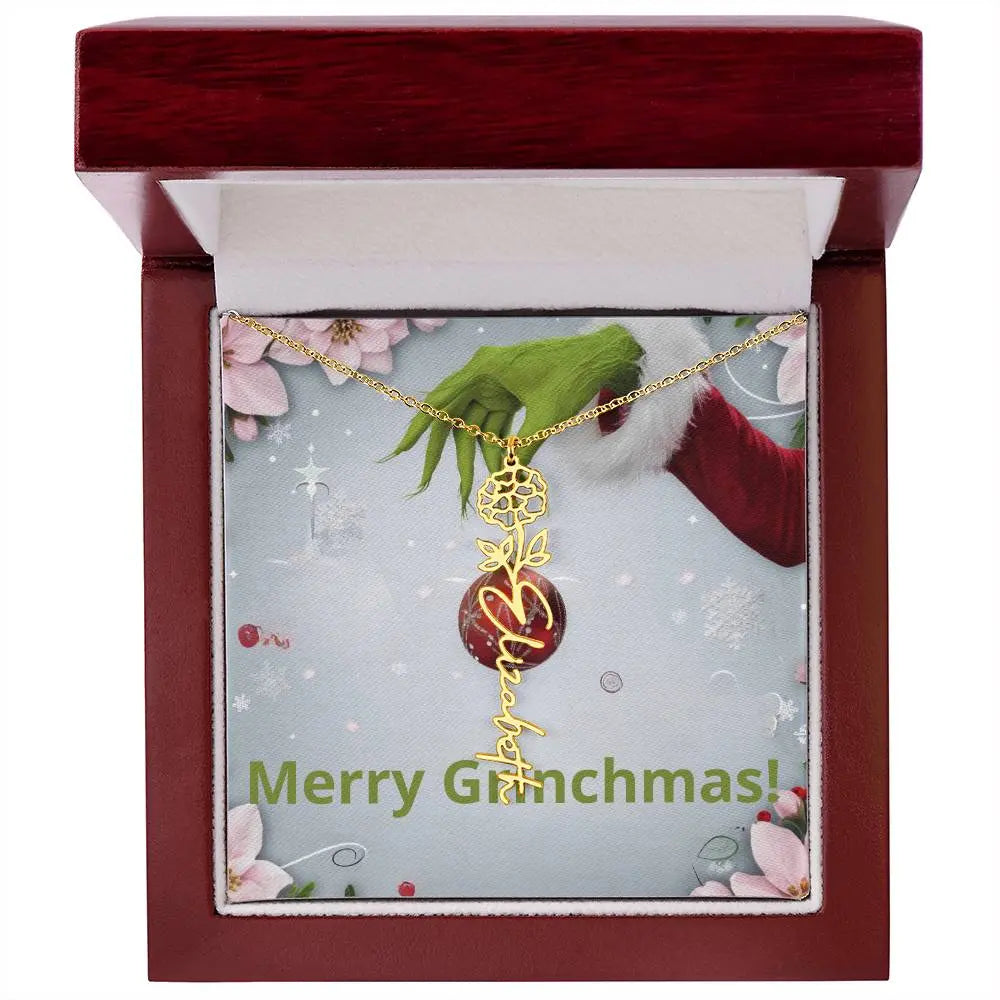 Grinch Wife Necklace | Christmas Jewelry Gift for Her 