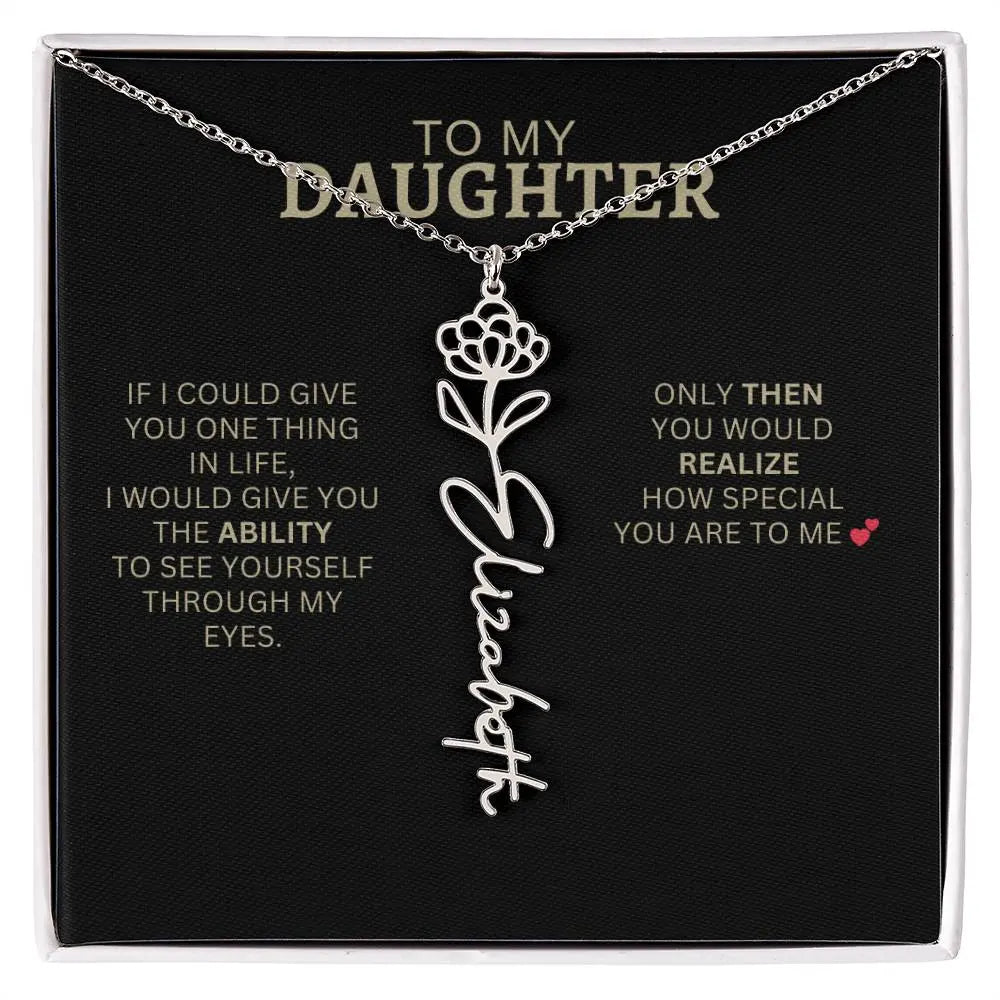 To My Daughter | I Love You - Birth Necklace - Ever Trendy Essentials