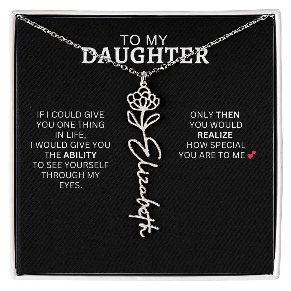 To My Daughter | I Love You - Birth Necklace - Ever Trendy Essentials