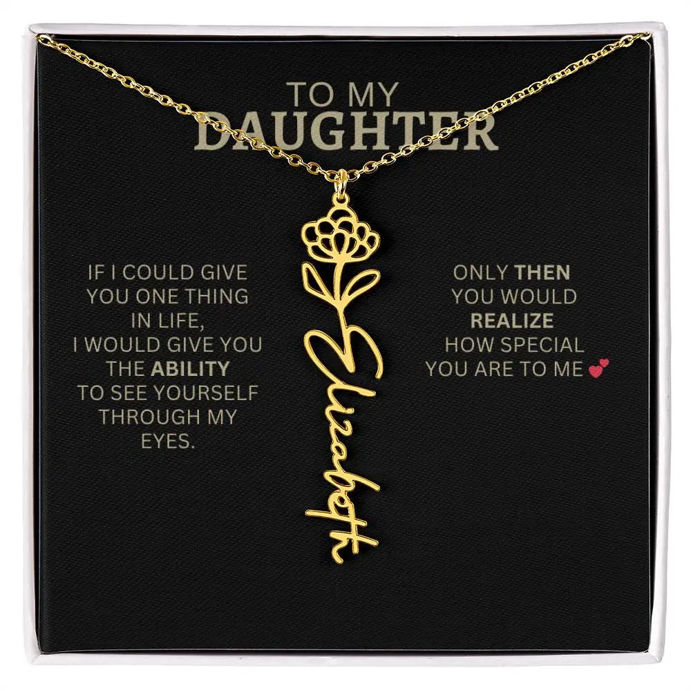 To My Daughter | I Love You - Birth Necklace - Ever Trendy Essentials