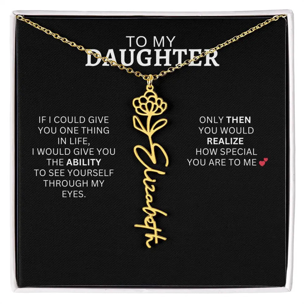 To My Daughter | I Love You - Birth Necklace - Ever Trendy Essentials